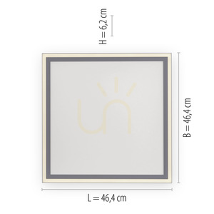 Plafond EDGING 14851-16 fehér 1xLED small 7