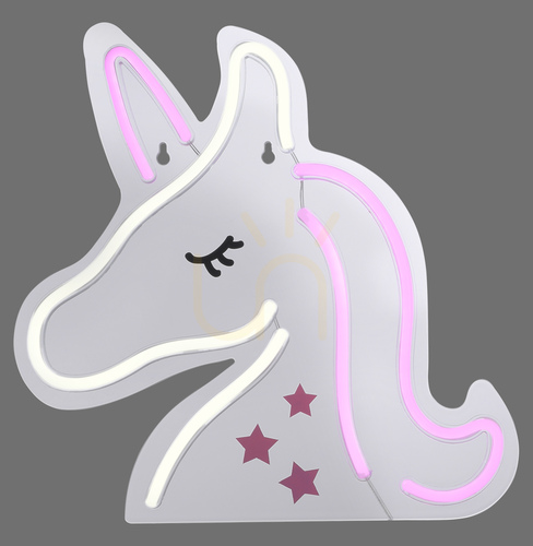Jelölje be Paul Neuhaus NEON-UNICORN 85025-70 LED fali lámpa – unikornis, rózsaszín-fehér, 33 cm