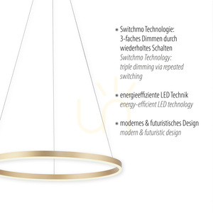 RITUS függőlámpa 15394-60 sárgaréz 1xLED small 3