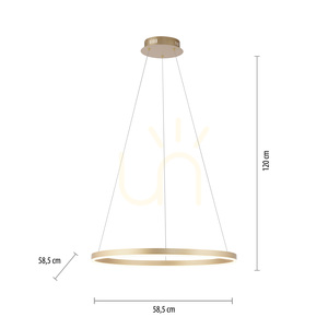 RITUS függőlámpa 15394-60 sárgaréz 1xLED small 7