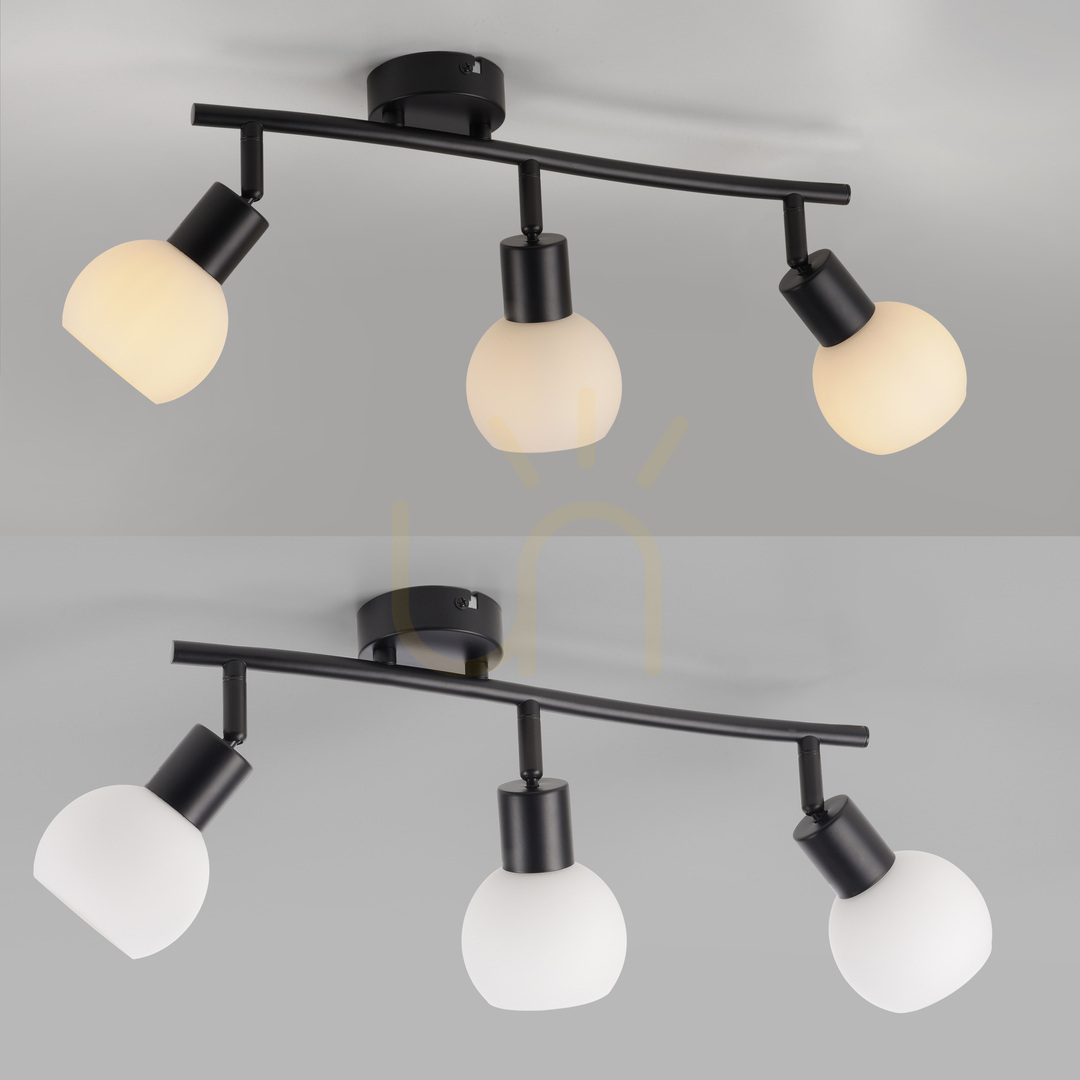 Kijelző Plafond LOKI 12152-18 Fekete 3xE14 Plafond LOKI 12152-18 Fekete 3xE14