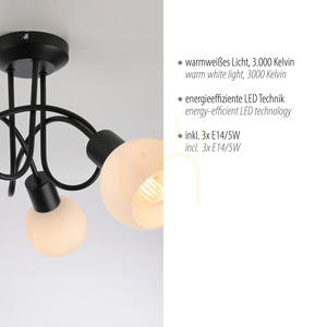 Plafond LOKI 12153-18 Fekete 3xE14 small 3