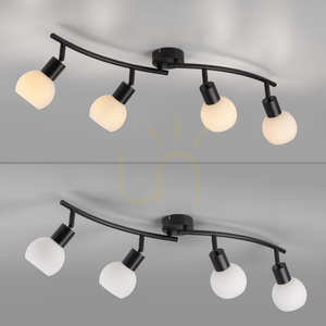 LOKI mennyezeti sínlámpa 4xE14 LED mellékelve 3000K fekete fehér búrák 12154-18 Just Light small 15
