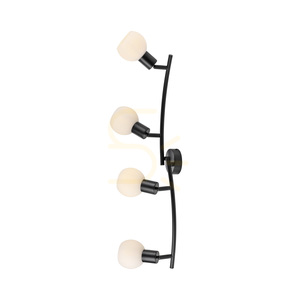 LOKI mennyezeti sínlámpa 4xE14 LED mellékelve 3000K fekete fehér búrák 12154-18 Just Light small 7
