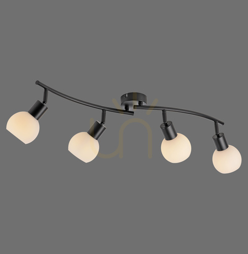 Jelölje be LOKI mennyezeti sínlámpa 4xE14 LED mellékelve 3000K fekete fehér búrák 12154-18 Just Light