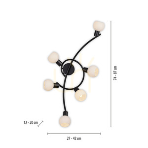 Plafond LOKI 12155-18 fekete 6xE14 8 Plafond LOKI 12155-18 fekete 6xE14 small 8