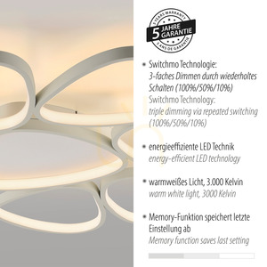 PEBBLES Plafond 14046-16 Fehér 7xLED small 4