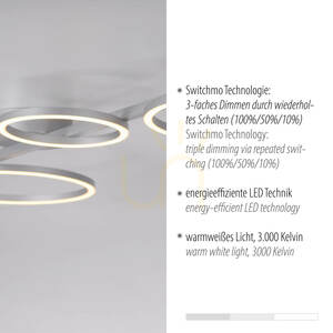 Plafond MINI RITUS 14211-21 ezüst 4xLED small 3