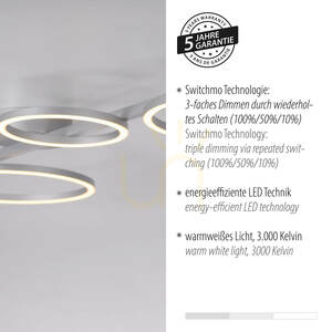 Plafond MINI RITUS 14211-21 ezüst 4xLED small 4