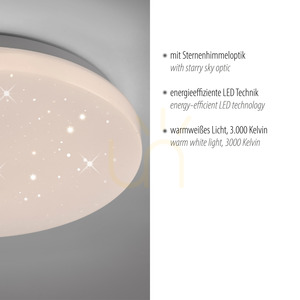 Zuma Line URANUS 14275-16VE fehér LED mennyezeti lámpa 12 W 26 cm small 3