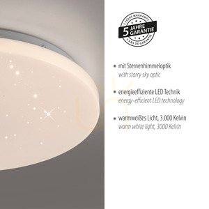 URANUS 14276-16 LED mennyezeti lámpa fehér 34 cm csillagos égbolt hatás 3000 K small 4