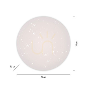 URANUS 14276-16 LED mennyezeti lámpa fehér 34 cm csillagos égbolt hatás 3000 K small 8