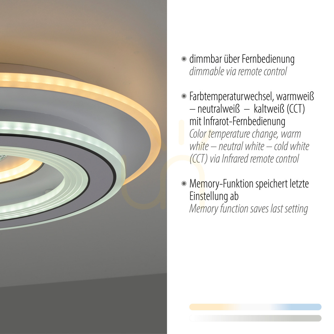 Kijelző Plafond TOLAGO 14282-16 fehér 2xLED Plafond TOLAGO 14282-16 fehér 2xLED
