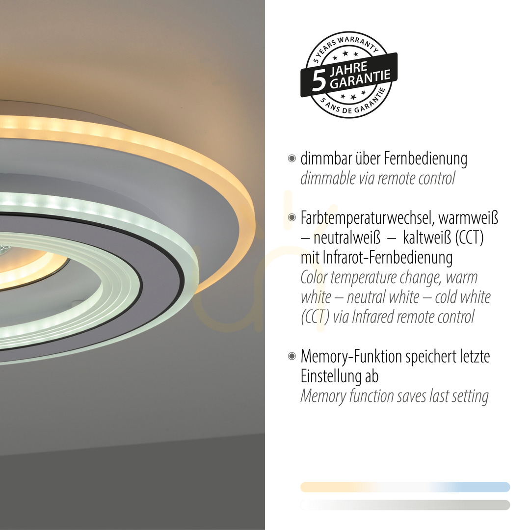 Előadás Plafond TOLAGO 14282-16 fehér 2xLED Plafond TOLAGO 14282-16 fehér 2xLED