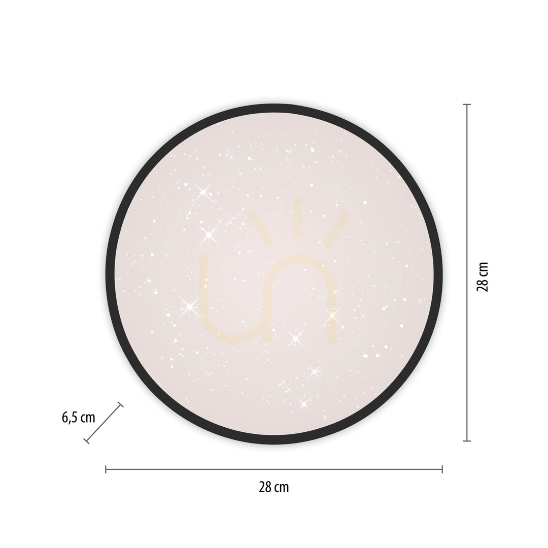 Kijelző Plafond KYLE14293-18 fekete 1xLED Plafond KYLE14293-18 fekete 1xLED