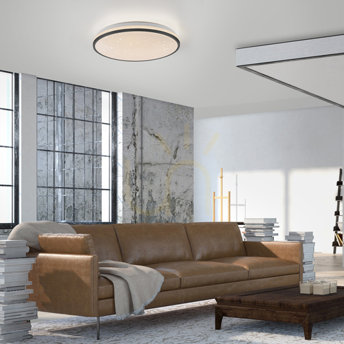 Jelölje be JUST LIGHT KYLE 14294-18 fekete LED mennyezeti lámpa Ø38 cm, Switchmo