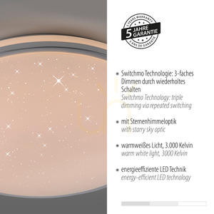Plafond KYLE14295-21 Ezüst 1xLED small 4
