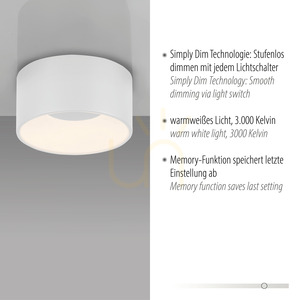 Zuma Line Tanika 14325-16 fehér LED mennyezeti lámpa, 14 W, 16 cm small 3