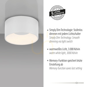 Zuma Line Tanika 14325-16 fehér LED mennyezeti lámpa, 14 W, 16 cm small 4