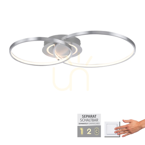 ASMINA Plafond 14540-95 ezüst 3xLED small 1
