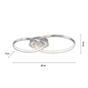ASMINA Plafond 14540-95 ezüst 3xLED small 8
