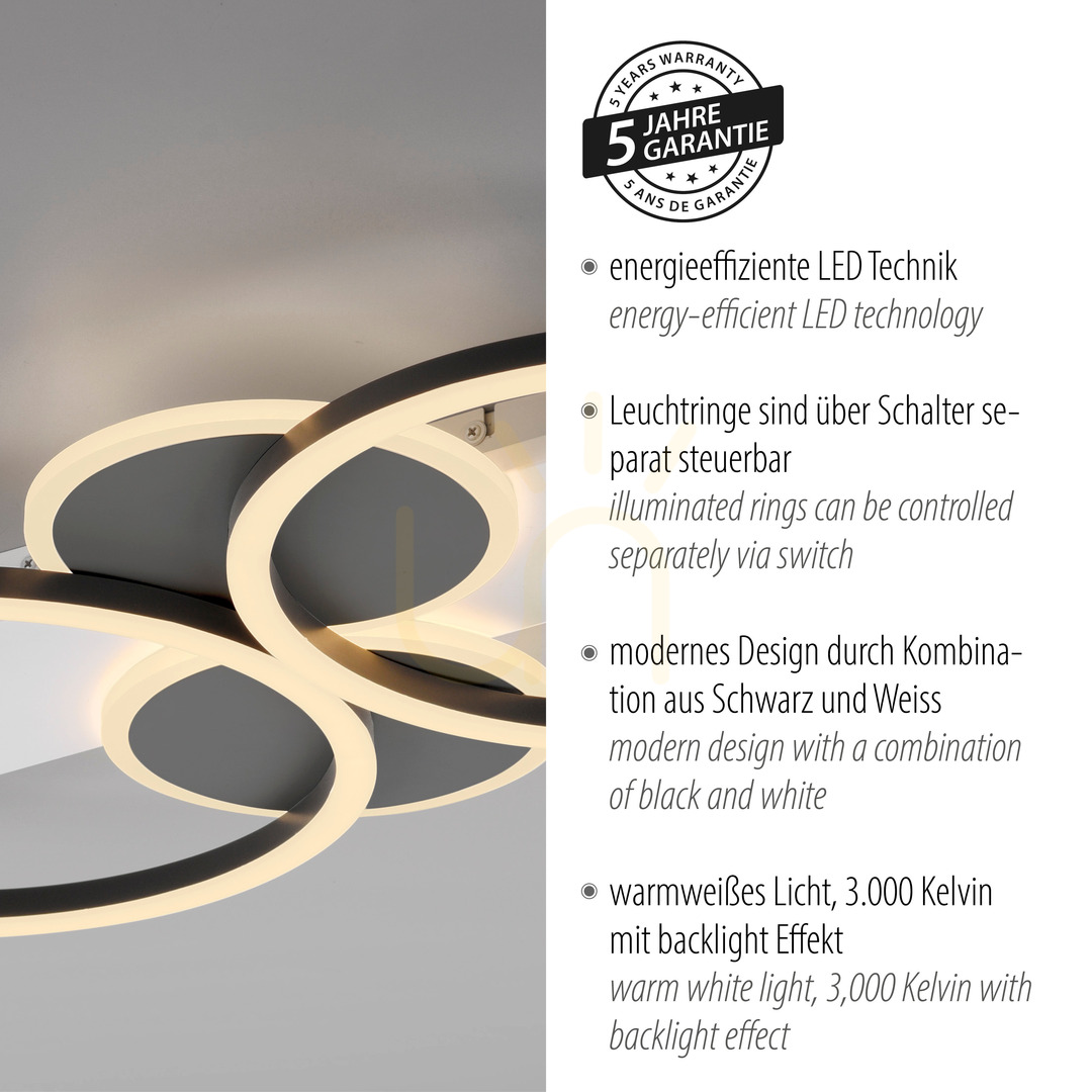Előadás Plafond TROOPER 14552-16 fehér 4xLED Plafond TROOPER 14552-16 fehér 4xLED