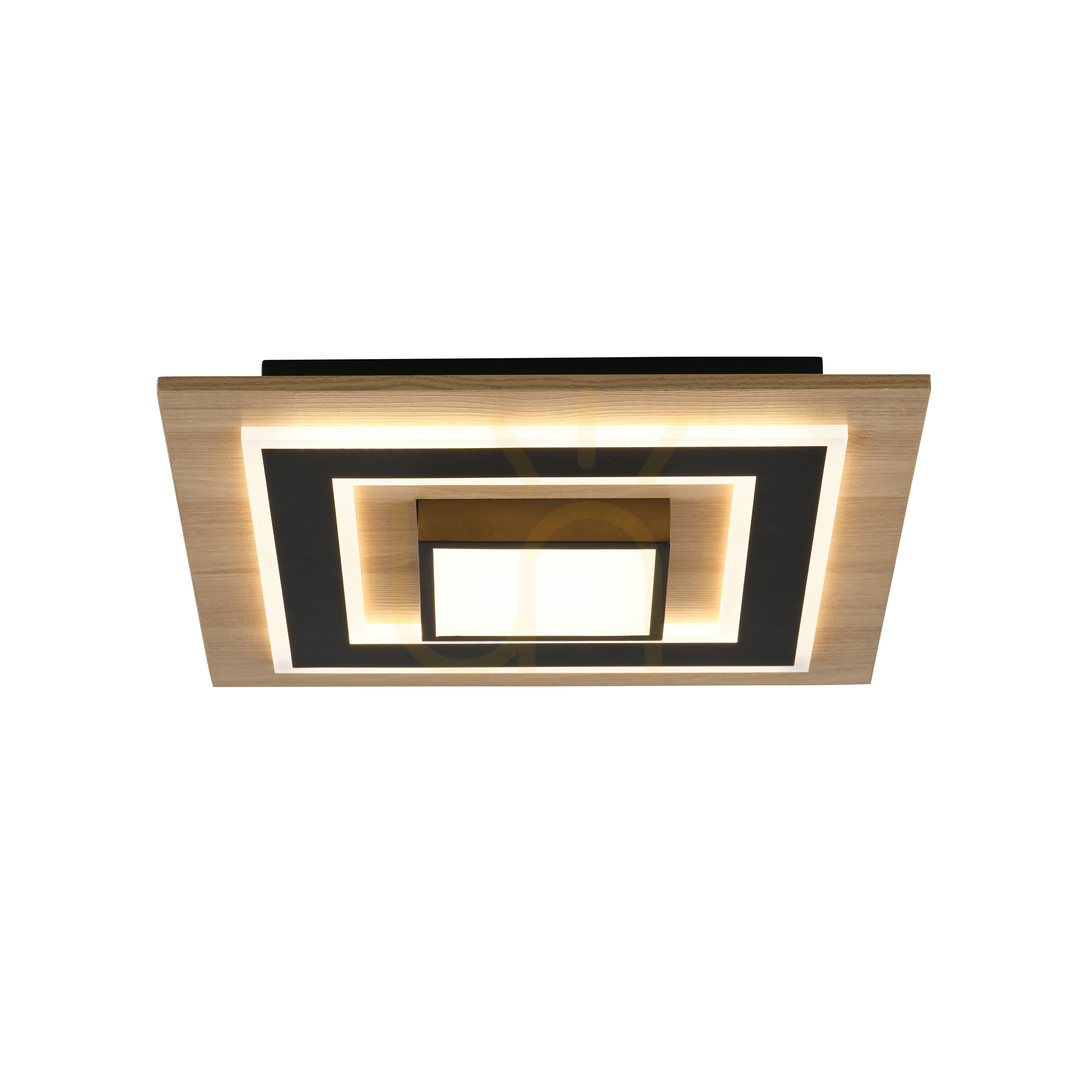 Előadás Zuma Line TOLA 14563-18 fekete/fa mennyezeti lámpa LED 30 W Zuma Line TOLA 14563-18 fekete/fa mennyezeti lámpa LED 30 W