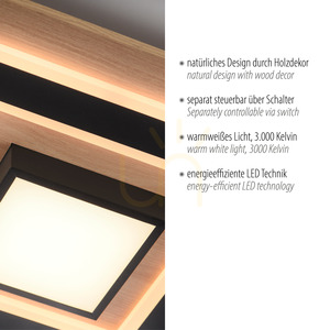 Zuma Line TOLA 14563-18 fekete/fa mennyezeti lámpa LED 30 W 3 Zuma Line TOLA 14563-18 fekete/fa mennyezeti lámpa LED 30 W small 3