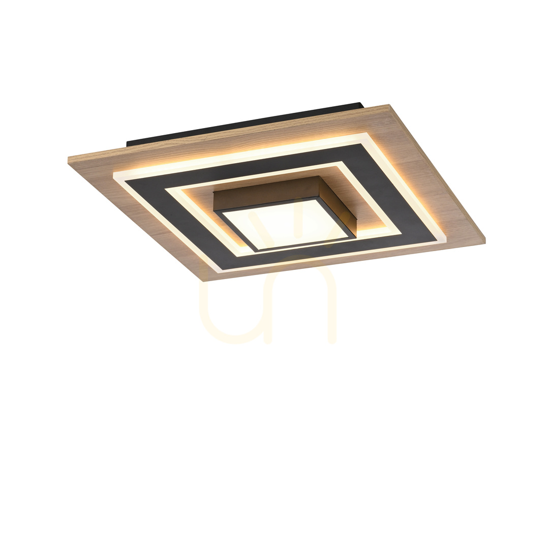 Előnézet Zuma Line TOLA 14563-18 fekete/fa mennyezeti lámpa LED 30 W Zuma Line TOLA 14563-18 fekete/fa mennyezeti lámpa LED 30 W
