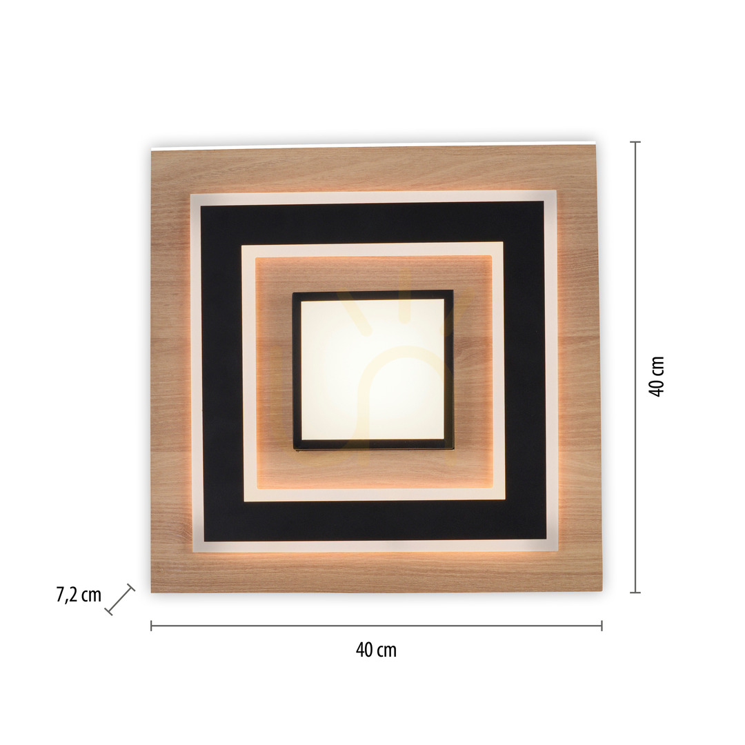 Kijelző Zuma Line TOLA 14563-18 fekete/fa mennyezeti lámpa LED 30 W Zuma Line TOLA 14563-18 fekete/fa mennyezeti lámpa LED 30 W