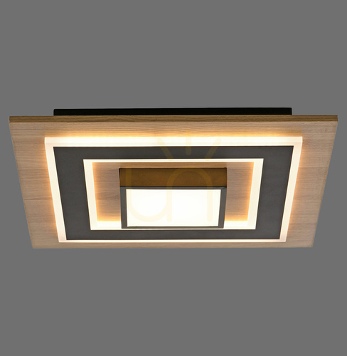Jelölje be Zuma Line TOLA 14563-18 fekete/fa mennyezeti lámpa LED 30 W