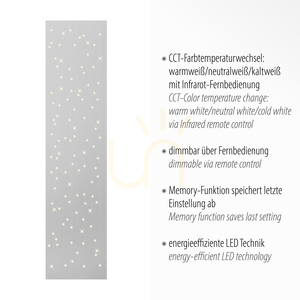 Sparkle 14672-55 LED mennyezeti lámpa, ezüst, 100 × 25 cm, 20 W 2160 lm, állítható 2700–5000 K small 3