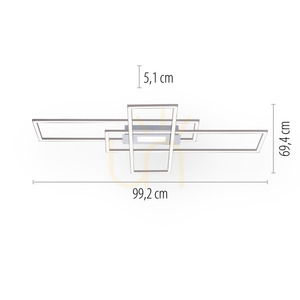 ASMIN Plafond 14693-55 ezüst 1xLED small 7