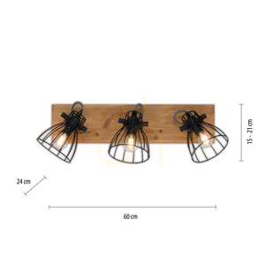 TARO Plafond 15119-18 Fekete 3xE14 small 6