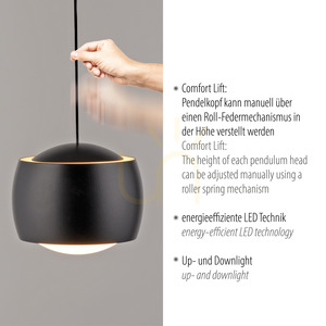 Zuma Line BALLINI 15260-18 fekete LED függőlámpa 7 W small 3