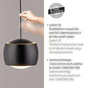 BALLINI függőlámpa 15261-18 Fekete 3xLED 3 BALLINI függőlámpa 15261-18 Fekete 3xLED small 3
