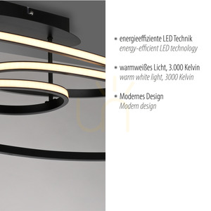 LUMACA Plafond 15321-18 Fekete 1xLED small 3