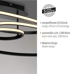 LUMACA Plafond 15321-18 Fekete 1xLED small 4