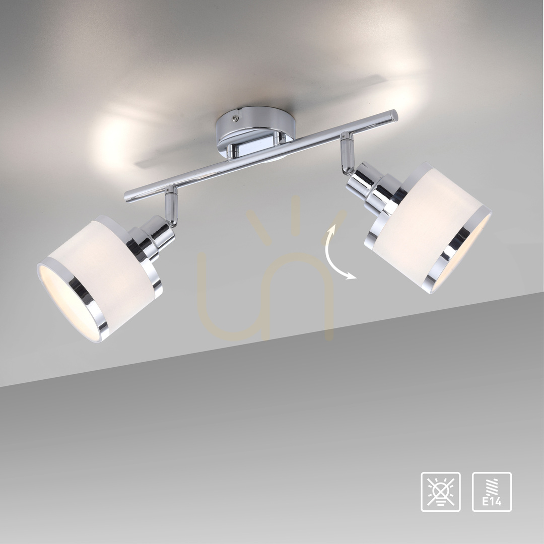 Előnézet ACCOR Plafond 15372-17 króm 2xE14 ACCOR Plafond 15372-17 króm 2xE14