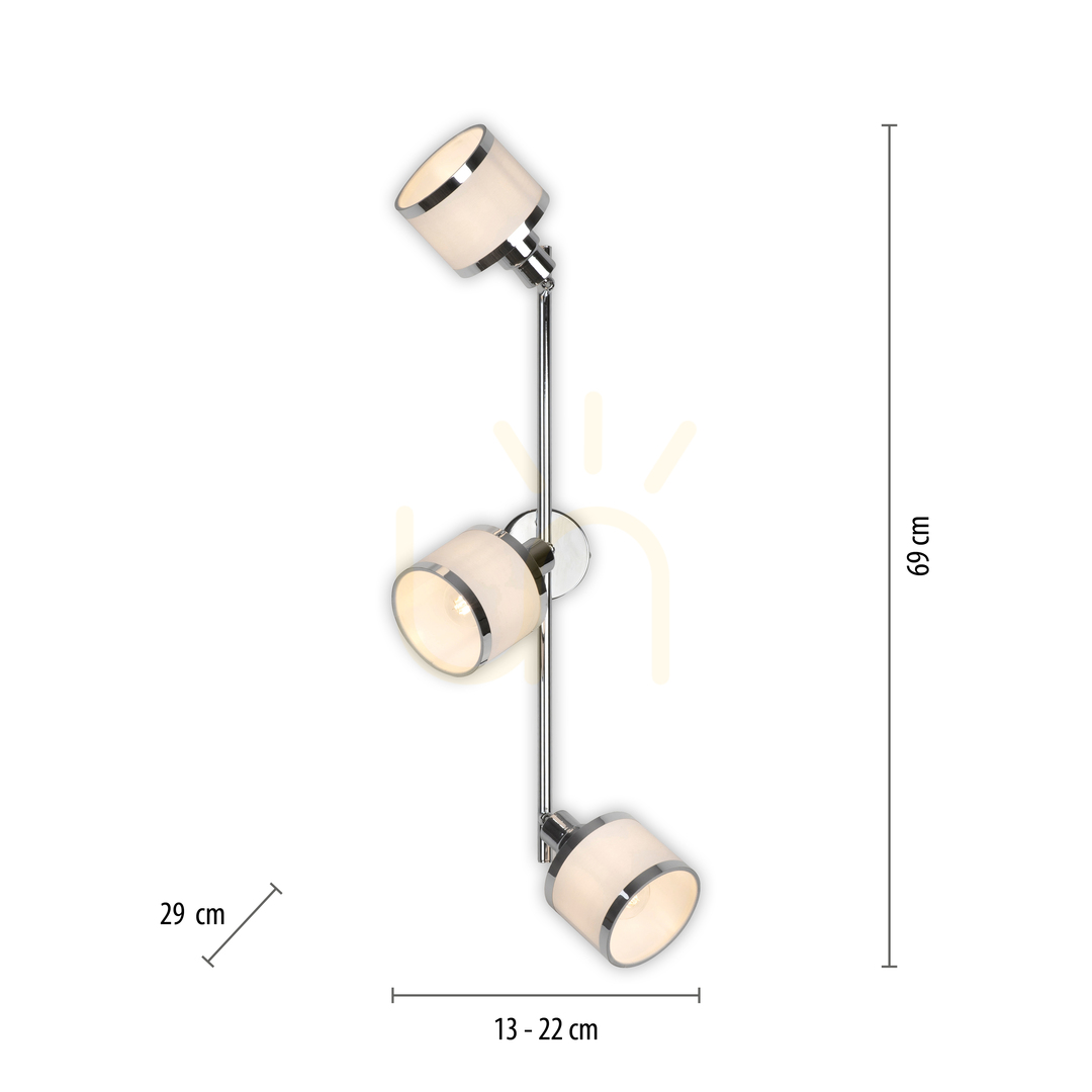 Kijelző ACCOR Plafond 15373-17 króm 3xE14 ACCOR Plafond 15373-17 króm 3xE14