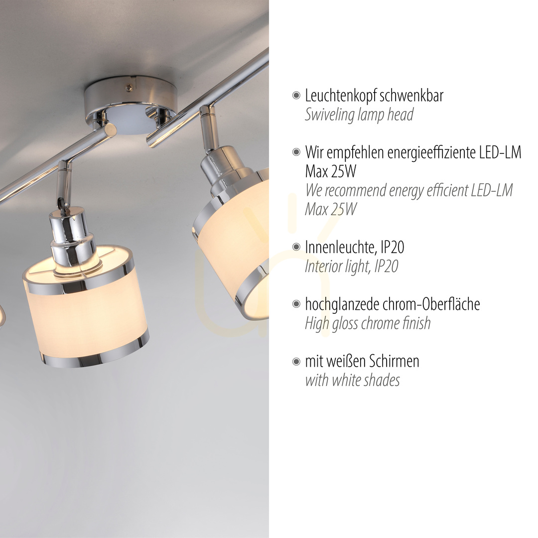 Kijelző ACCOR Plafond 15374-17 krómozott 4xE14 ACCOR Plafond 15374-17 krómozott 4xE14