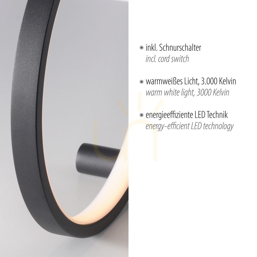 Kijelző MINI RITUS asztali lámpa 15395-18 fekete 1xLED MINI RITUS asztali lámpa 15395-18 fekete 1xLED