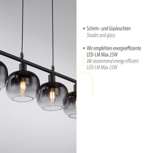 ZEA függőlámpa 15421-18 Fekete 4xE14 small 3