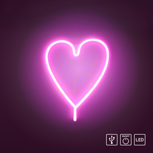 NEON-HERZ fali lámpa 85020-87 Rózsaszín 1xLED small 9