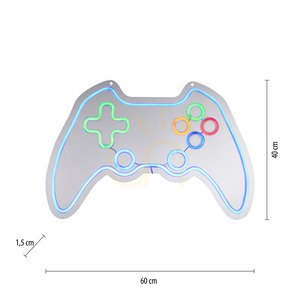 NEON-GAMER 85022-70 dekor LED panel, játékvezérlő, USB, 60 x 40 cm small 6