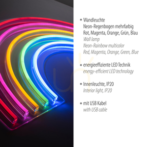 NEON-RAINBOW fali lámpa 85024-70 Multicolor 1xLED small 3