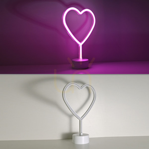 NEON-HERZ dekor neon szív rózsaszín 30 × 20 cm, LED, elemes 3×AA, Just Light 85028-87 small 10