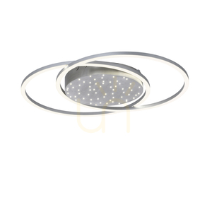 YUKI 6025-55 LED mennyezeti lámpa, ezüst, 66,8 cm, 48 W, CCT 2700–5000 K, távirányítóval small 6