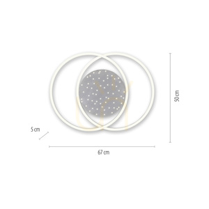 YUKI 6025-55 LED mennyezeti lámpa, ezüst, 66,8 cm, 48 W, CCT 2700–5000 K, távirányítóval small 7