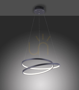 ROMAN 2472-18 függőlámpa, fekete, Ø 55 cm, LED 32 W, 2350 lm, 3000 K, Simply Dim szabályozható small 4